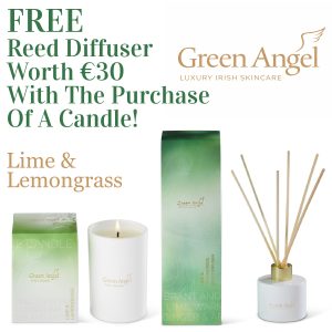 Green Angel Lime & Lemongrass Candle + FREE Reed Diffuser