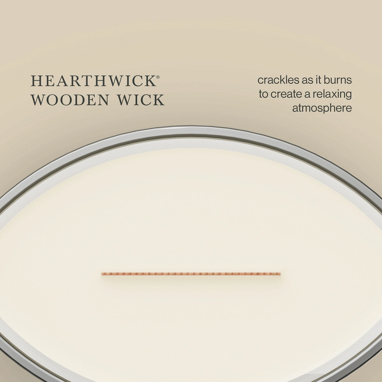 White Teak WoodWick Ellipse Candle - Image 3