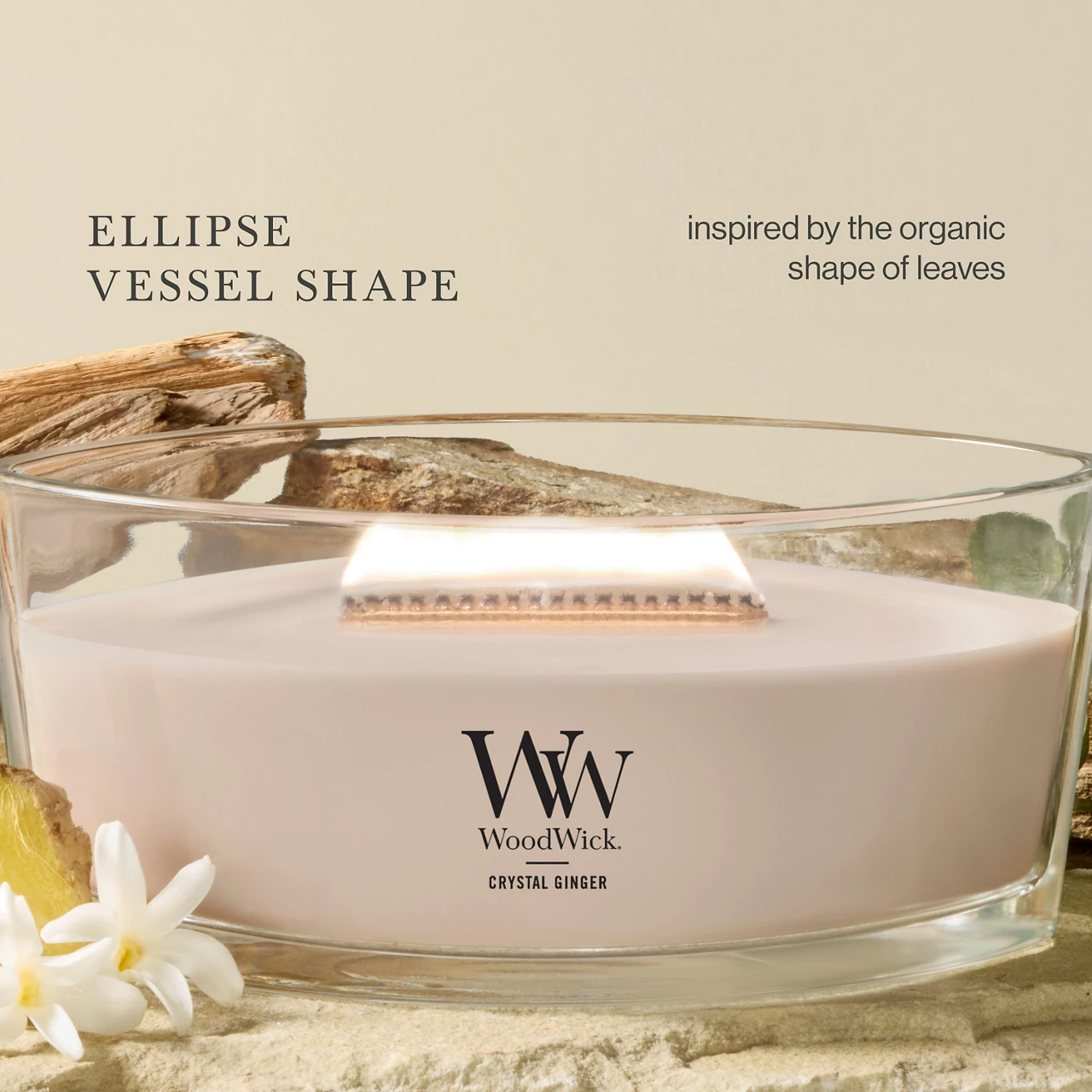 Crystal Ginger WoodWick Ellipse Candle - Image 2